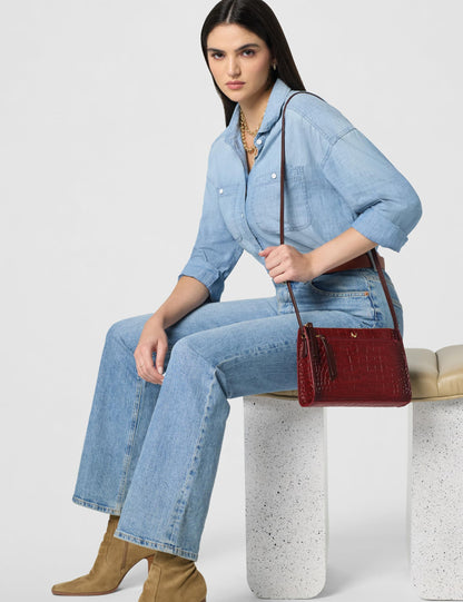 Hidesign Women Sling Bag (Red)