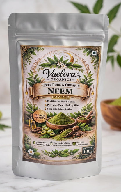 Vaelora Organics Herbal Powder Combo (Pack of 3) | Neem, Triphala & Brahmi Powder | 100g Each | 100% Pure & Natural | Skin Care, Hair Care & Detox Support | Chemical-Free