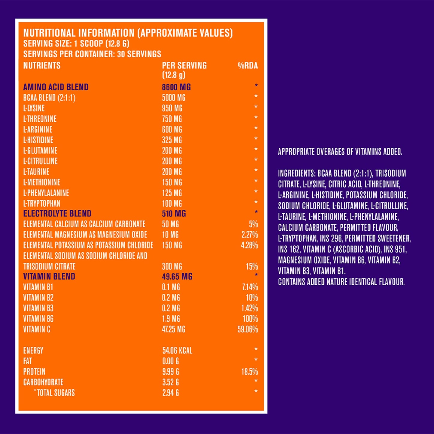 FAST&UP EAA Intra - Training/Workout drink (EAAx9) with BCAA+Electrolyte Blend+Vitamin Booster helps provide Muscle Recovery All 9 Essential Amino Acid- 30 servings (Watermelon Splash), Purple,Powder