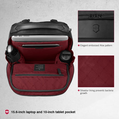 Victorinox ALOX NERO Backpack, Black Business Backpack, Commuting to Work, Black