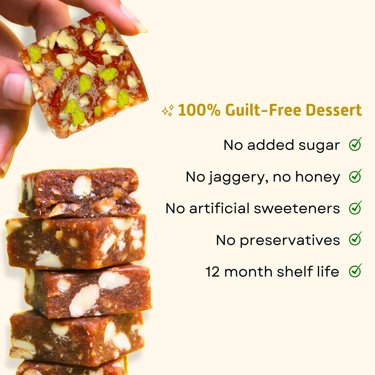 Aweri Assorted Dates Barfi (360 Gram) | No Added Sugar Healthy Date Bite | Dry Fruit Barfi | Dates, Almonds, Cashews, Ghee | Indian Sweet Mithai Gift Pack | Dry Fruits & Nut Gifts | Khajoor Barfi | Date Chikki