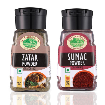 NATURESMITH SUMAC POWDER-50g & NATURESMITH ZATAR POWDER-50g || COMBO OF SMALL SPRINKLER SEASONINGS ||