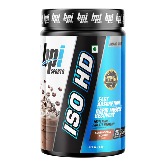 BPI Sports ISO HD Whey Protein Isolate Powder | 25g Protein | Fast Digesting Lean Muscle Protein | Classic Cold Coffee Flavor | 1kg