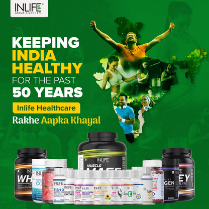 INLIFE Neuro Nerve Care, Ashwagandha Green Tea Turmeric, 60 Veg Capsules (Pack of 1, 60)
