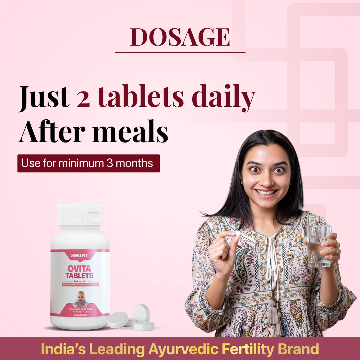 SEED.FIT Ovita Tablets for Women – Ovulation Support, Hormonal Balance & Fertility Booster | Shatavari, Putrajeevak, Ashwagandha | Supports Regular Cycles & Egg Health | 30-Day Natural Ovulation Support