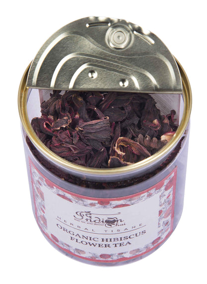 The Indian Chai - Organic Hibiscus Flower Tea 50g | Hibiscus sabdariffa/Gudhal Phool | Caffeine-Free Herbal Tisane | Rich in Vitamin C & Antioxidants | May Support Heart, BP & Skin Wellness