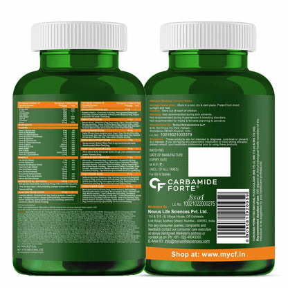 Carbamide Forte Plant Based Multivitamin with 81 Ingredients for Men & Women | Multivitamin for Men & Women - 60 Veg Tablets