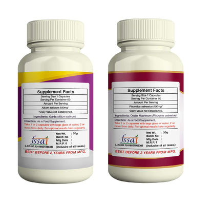 ERBZENERG® Organic Garlic 60 Capsules (Garlic and Oyster Mushroom)