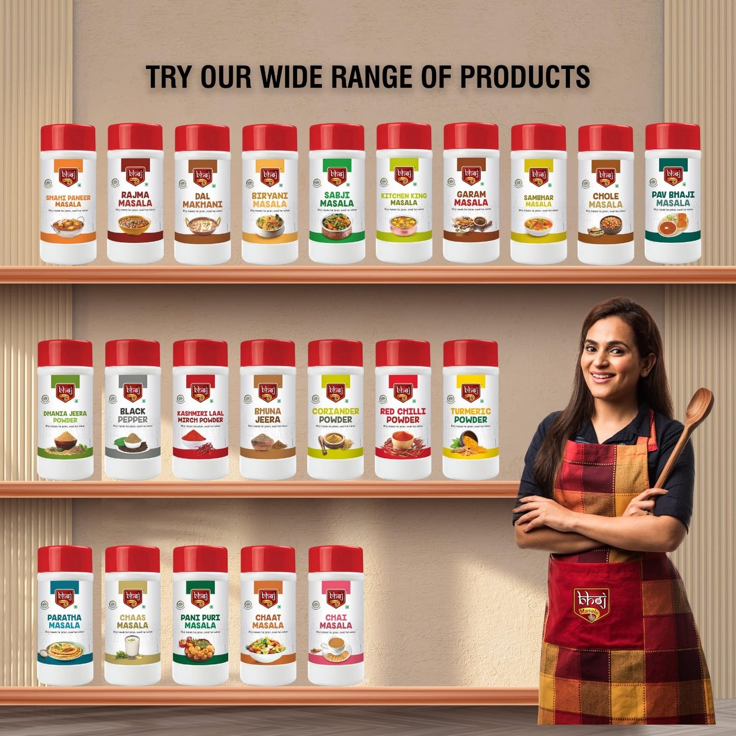 Bhoj Masale Chole Masala 450GM | Blended Spice With Natural Oils for Authentic Taste and Colour | For Healthy Delicious & Flavourful Cooking. No colour, no preservatives, no onion and no garlic ( Jain Masala )