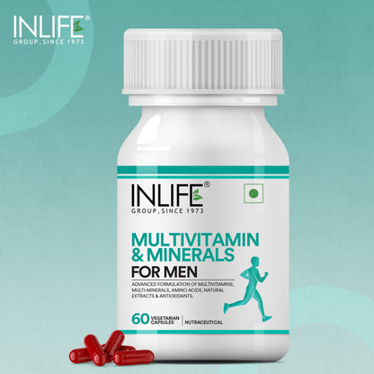 INLIFE Multivitamin for Men Supplement, Vitamins Minerals, 60 Veg Caps