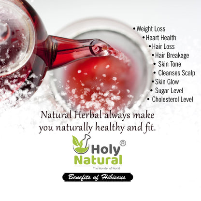 Holy Natural Hibiscus Powder (100gm), Hibiscus Sabdariffa, Rosella flow- image 5