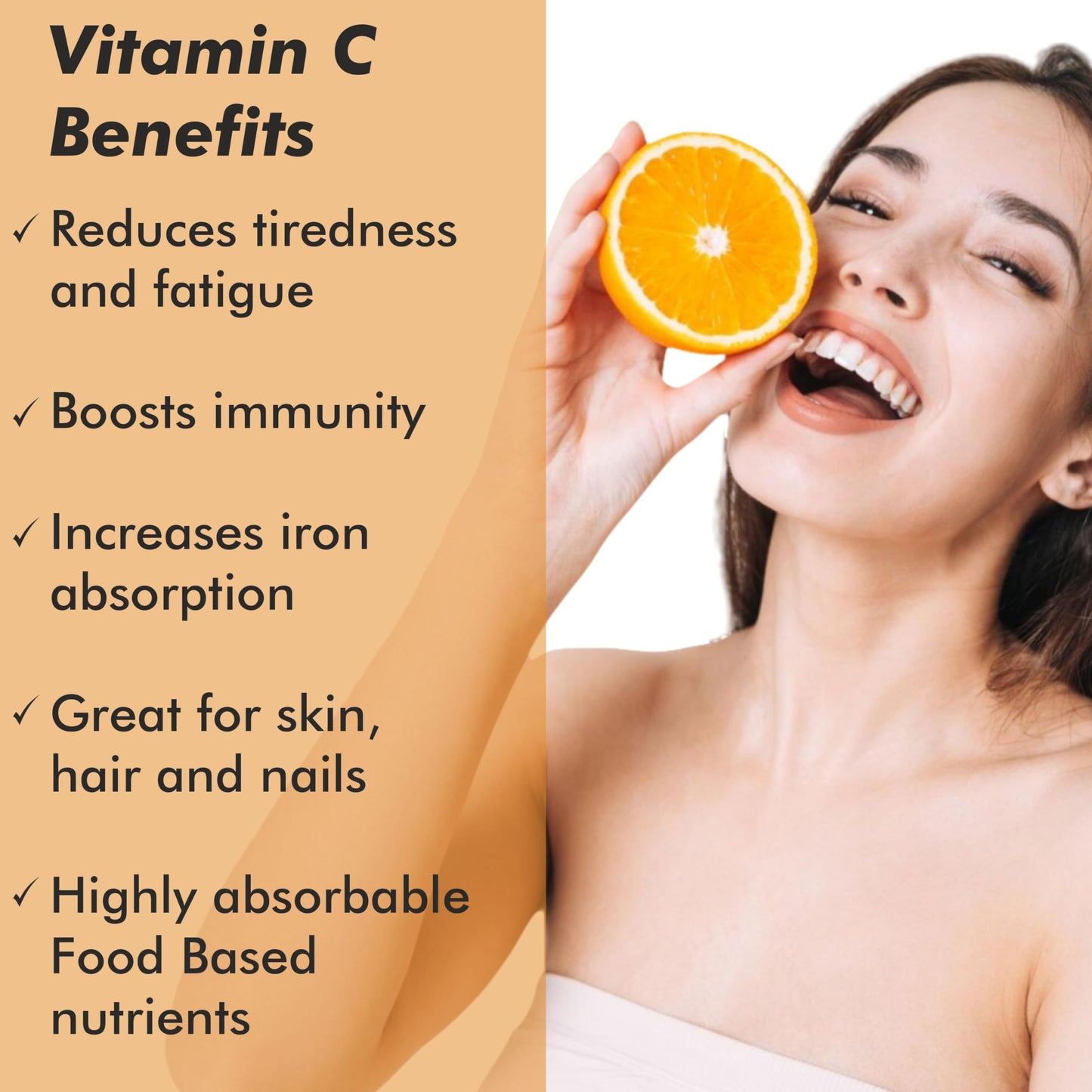 Vitaminnica Vitamin C 1000mg Capsules – Immune Support Supplement, Antioxidant Protection, Supports Skin & Overall Wellness, Vegetarian, Non-GMO, 60 Capsules