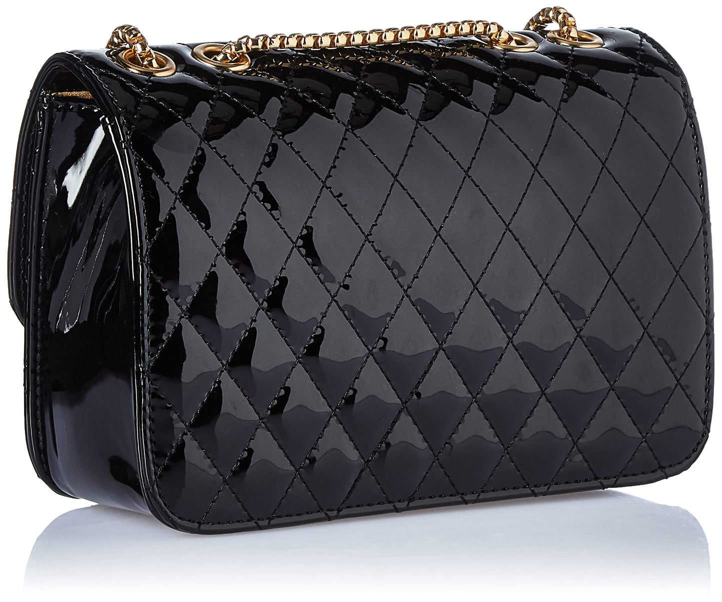 Lino Perros Women's White Faux Leather Handbag (BLACK)