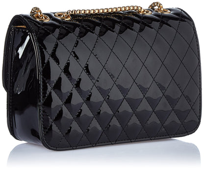 Lino Perros Women's White Faux Leather Handbag (BLACK)