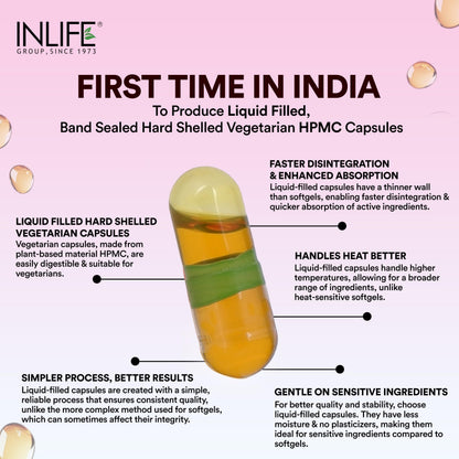 INLIFE Silymarin Oil Capsules 200 mg with Turmeric & Piperine | For Men & Women | 60 Vegetarian Capsules