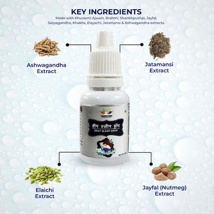 JINAMRITH HERBS Deep Sleep Herbal Drops 15 ml | Natural Nighttime Relaxation & Calm Support | With Jiphal, Sarpagandha & Jatamansi | Herbal Sleep Wellness Formula