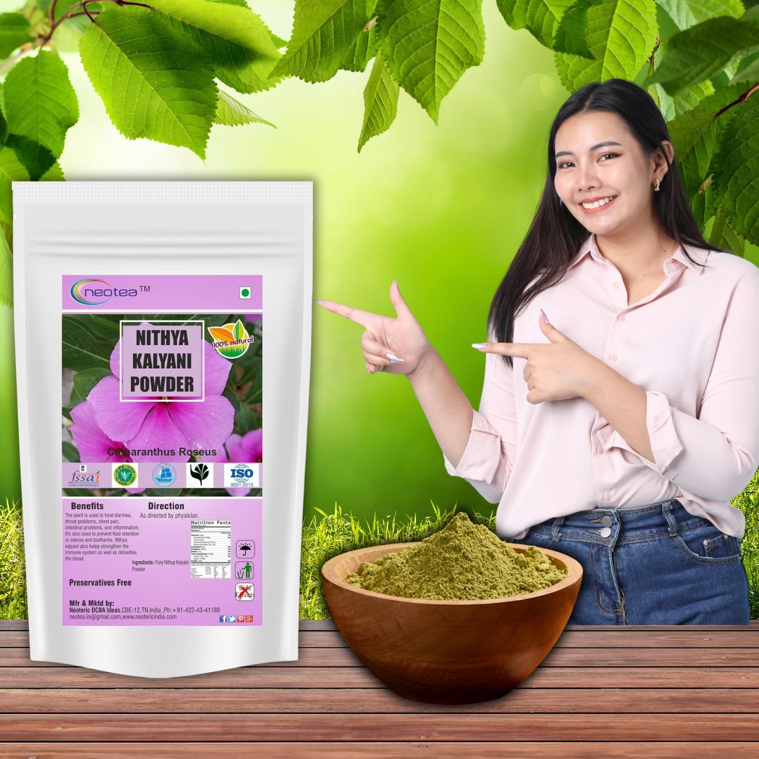 Neotea Nithya Kalyani Powder | Periwinkle Powder| Sadabahar, Old Maid F- image 6