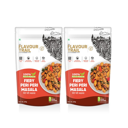 The Flavour Trail by Swani Fiery Peri Peri Masala/Piri Piri Masala/Multipurpose Seasoning - Pack Of 2, Organically Farmed | Hygienically Processed | Pesticide-Free "