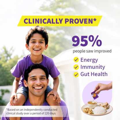 Good Monk Multivitamin,Probiotic & Fibre Mix (Add To Food,No Taste Change) Improves Immunity,Gut Health,Energy. With Vitamin B12,C,D,Iron,Zinc,1.3Bn Probiotics|For Kids,Men & Women - 30 Sachets