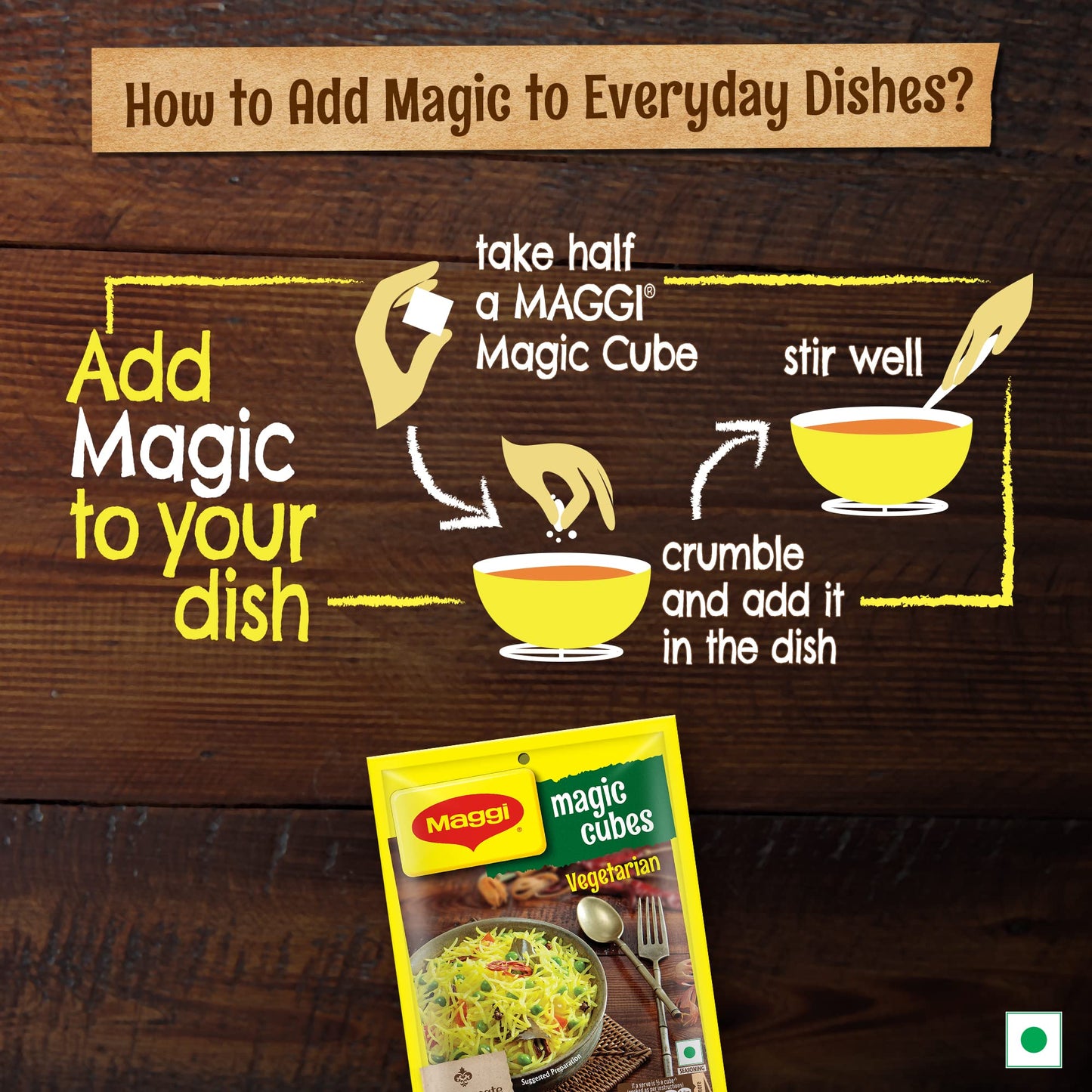 MAGGI Vegetarian Magic Cubes - Masala For Rice Dishes, Vegetables, Soups & Curries 240 g