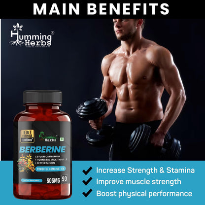 Humming Herbs Berberine | 8in1 | 90 Caps | 13100mg | with Bitter Melon,- image 8