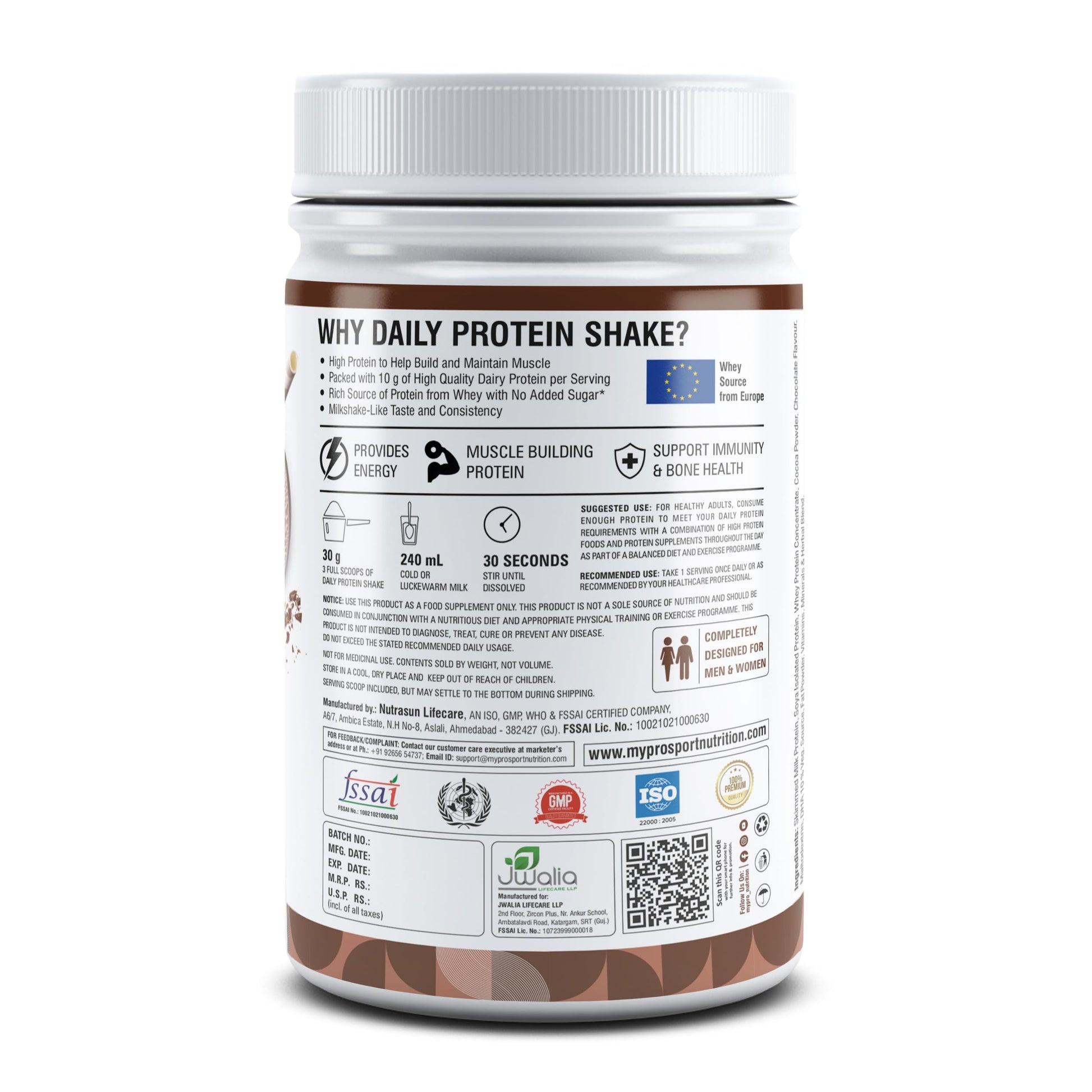 Mypro Sport Nutrition Daily Protein Shake 118 kcal Calories, 25 Vitamin- image 3