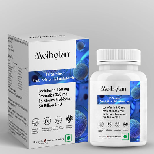 Meibotan lactoferrin supplement with Probiotics 50 Billion CFU For Men & Women w