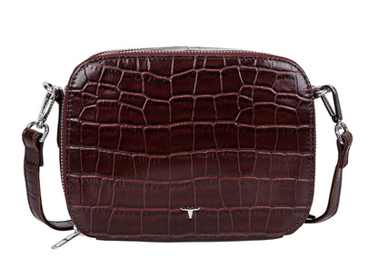 URBAN FOREST Emma Printed Brown Leather Sling Bag for Women
