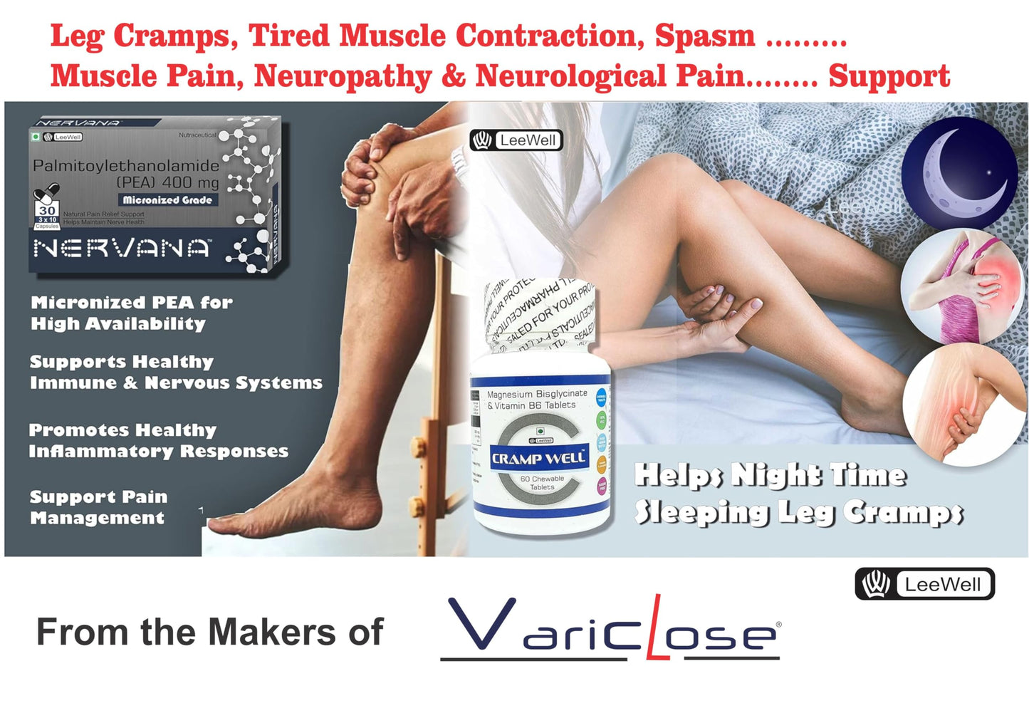 Variclose -500 Advanced Support for Varicose Veins | Helps Strengthens Vein Wall & Improve Micro Circulation | Plant-based Nutrition for Restless Legs Health & Enlarged Vein discomfort | Citrus bioflavonoids Diosmin 450mg Hesperidin 50mg - 30 tablets