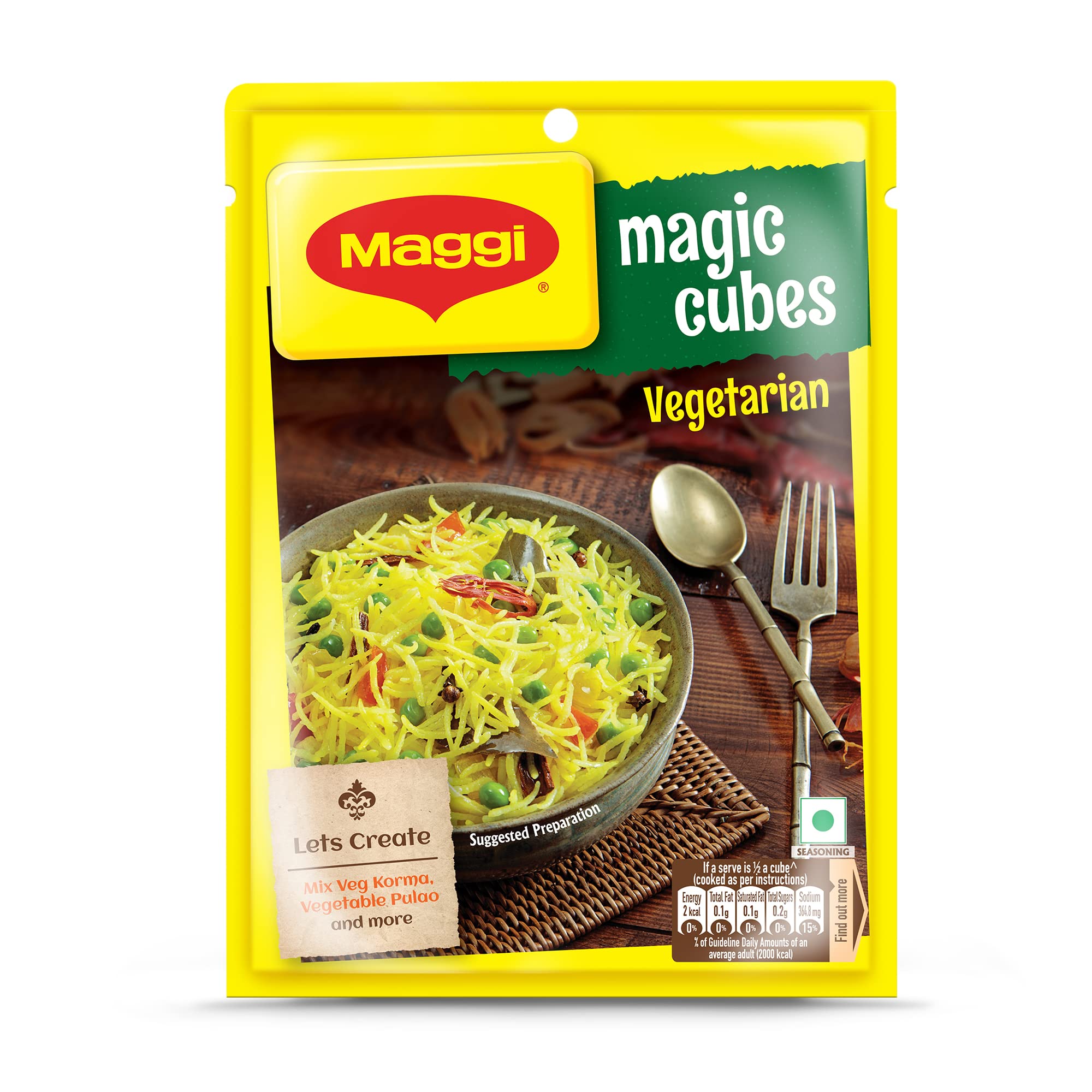 MAGGI Vegetarian Magic Cubes - Masala For Rice Dishes, Vegetables, Sou ...