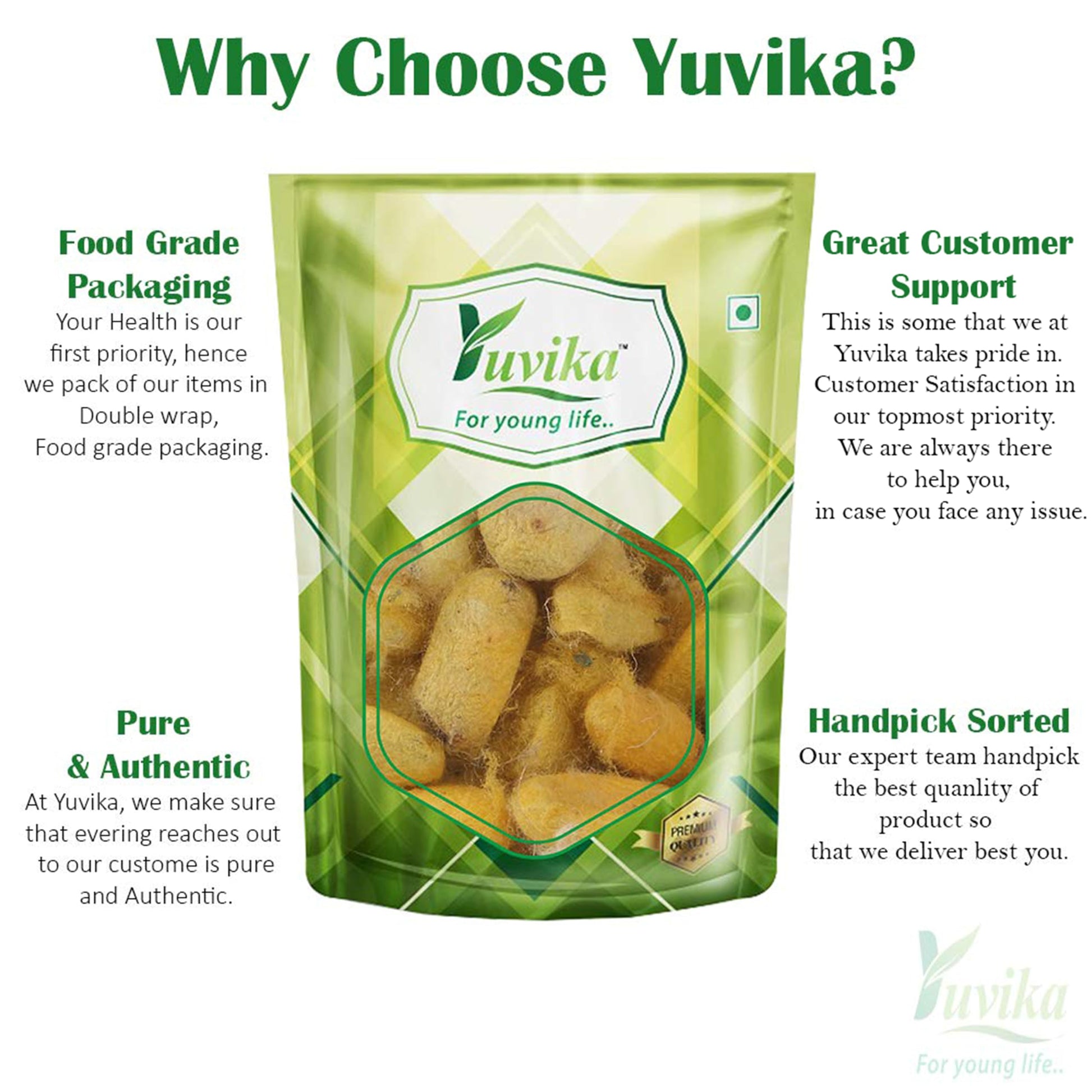 YUVIKA Aabresham - Abresham - Bombyx Mori (100 Grams)- image 3