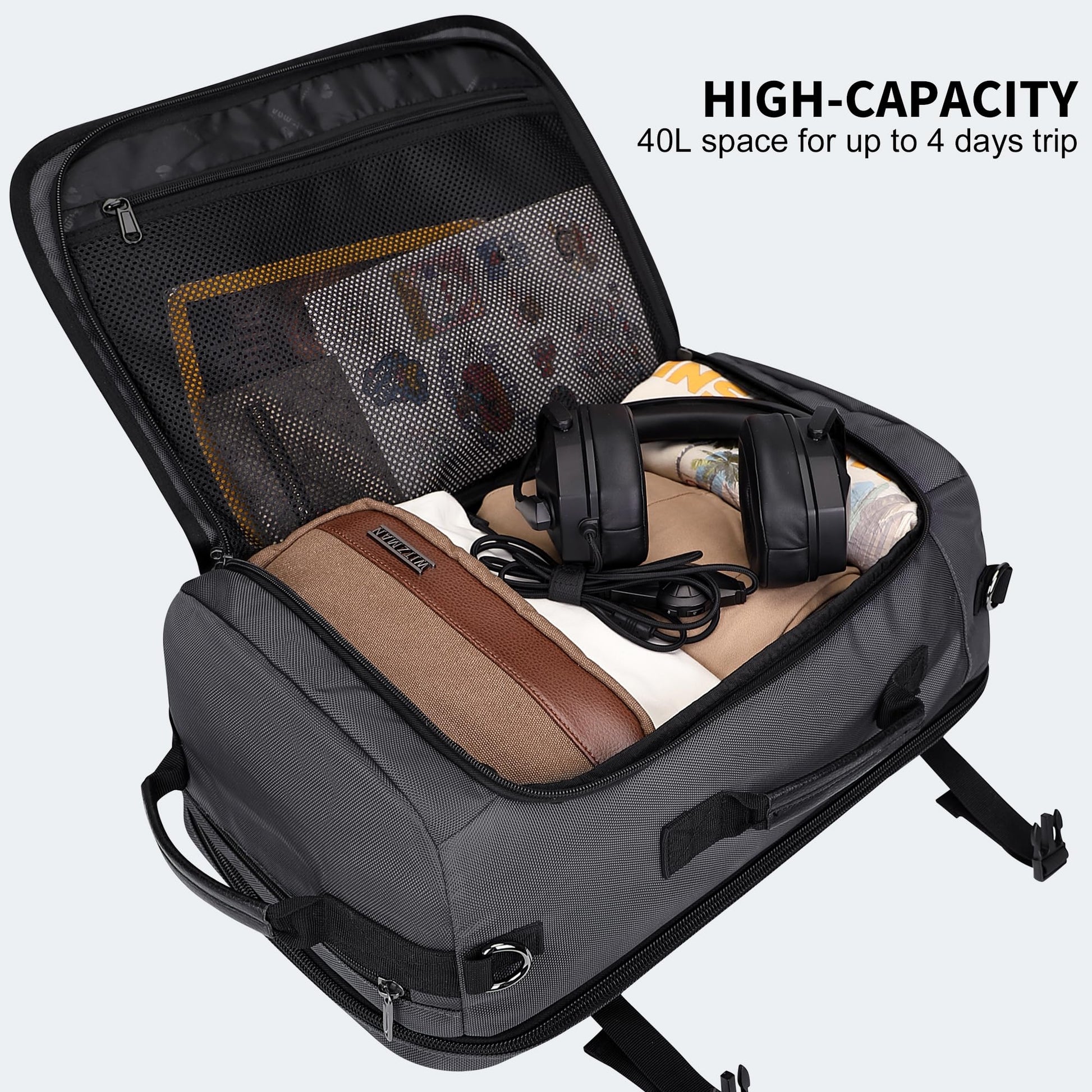 WITZMAN Travel Backpack for Men Laptop Backpack with USB Charging Port- image 7