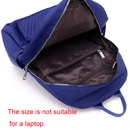 BMVMB Nylon Women Backpacks Casual Lightweight Strong Small Backpacks Fashion Rucksack Daypack for Women Lade Girl Teenager Blue, One Size