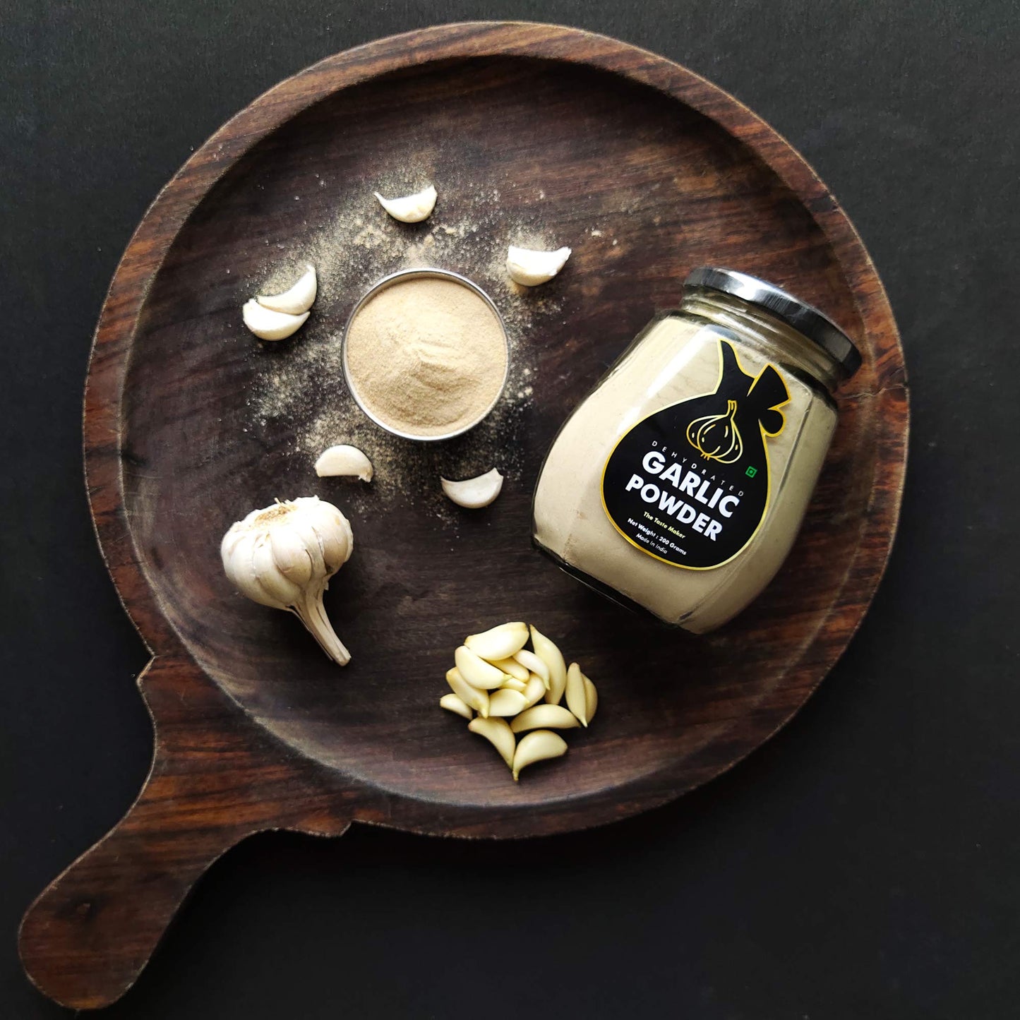 MASALA POTLI's Pure Garlic Powder 200g - Dehydrated Lahsun Powder | Natural Spice for Cooking | No Additives | PET Jar