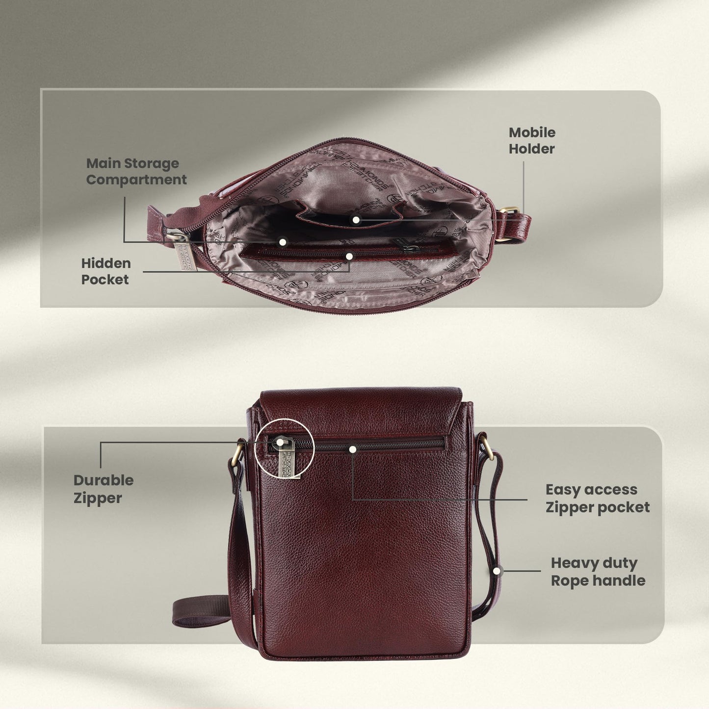 HAMMONDS FLYCATCHER Unisex Messenger Bag (Brown)