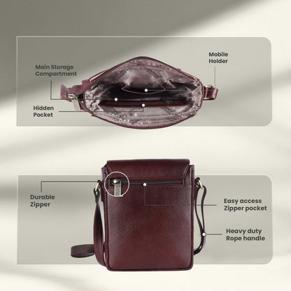 HAMMONDS FLYCATCHER Unisex Messenger Bag (Brown)