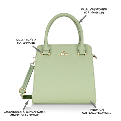 Lavie Women's Ushawu Satchel Bag | Satchel Handbag for Work | Ladies Purse | Stylish Shoulder Bag | Gift for Women | Rakhi Gift for Sister