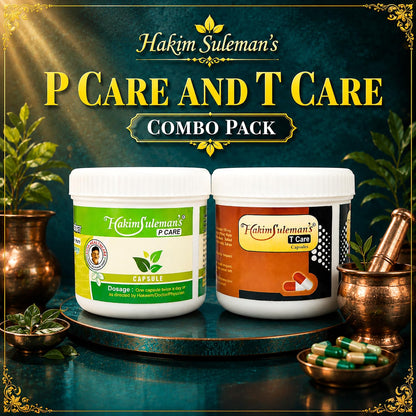 Hakim Suleman's P Care and T Care Combo Pack | Herbal Daily Care Essentials | Convenient Wellness Duo