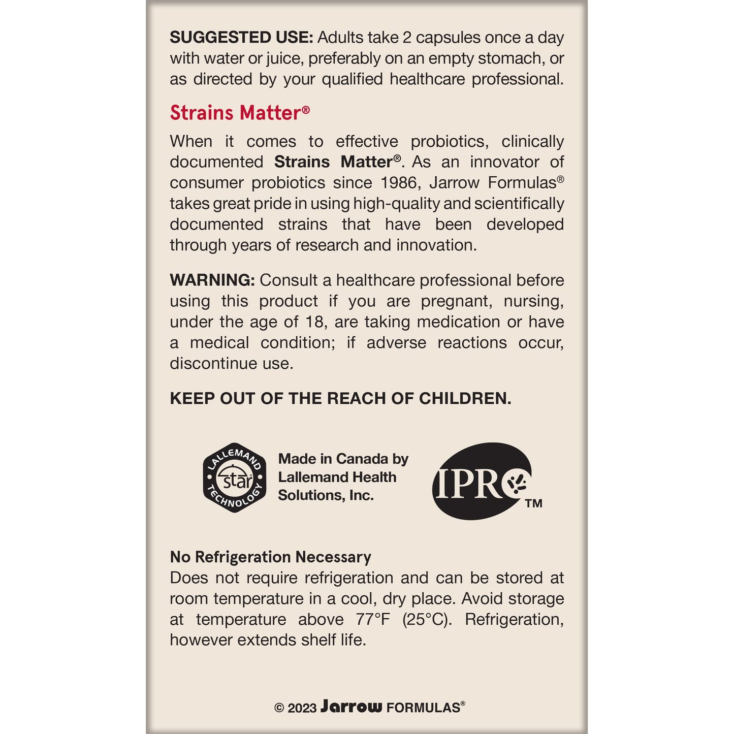 Jarrow Formulas Jarro-dophilus + Eps 120 Vegetarian Capsules AD- image 3