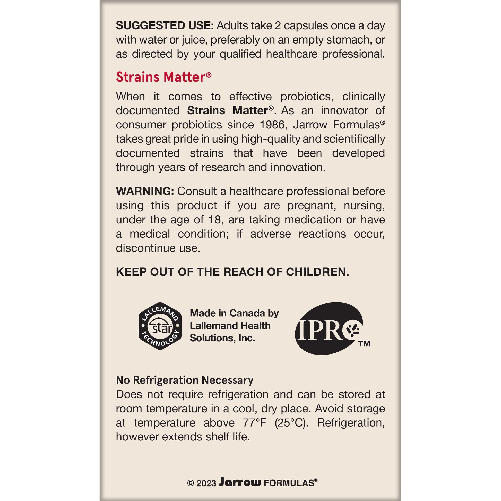 Jarrow Formulas Jarro-dophilus + Eps 120 Vegetarian Capsules AD- image 3