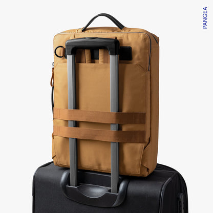 DailyObjects PET Amber Meridian Convertible Briefpack (Backpack + Briefcase) (16L)| 100% Recycled | Fits any Laptop Upto 16 Inch | Lightweight Shoulder Backpack | Multiutility Bag with Trolley Sleeve