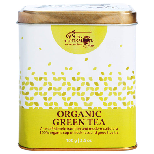 The Indian Chai – Organic Green Tea 100g | Whole Leaf Infusion for Energy, Wellness & Antioxidant Support | Embrace a Pure & Healthful Lifestyle