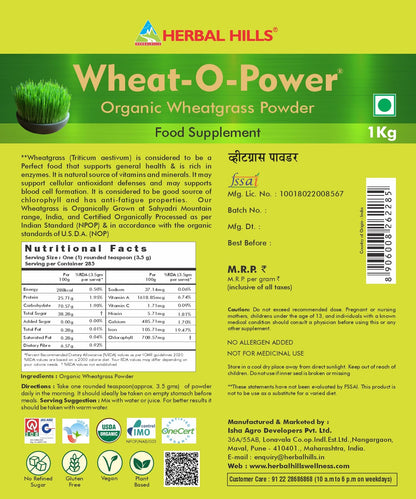 Herbal Hills Wheatgrass Powder, (1kg Pack) | Supports Detox, Immunity &- image 4