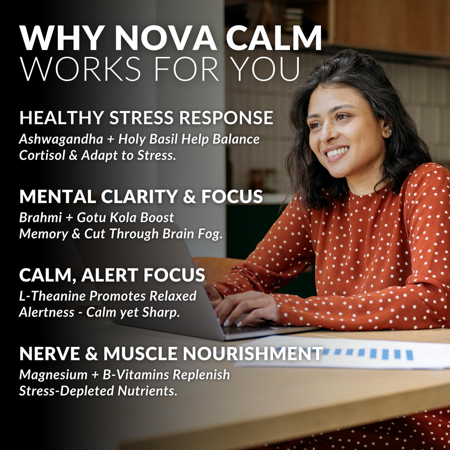 NovaPoint Magnesium Bisglycinate (Chelated) & Ashwagandha Root (5% Withanolides for Max Results) | Advanced & Potent 10-in-1 Formula for Stress Relief & Muscle Recovery | 60 Veg Tablets