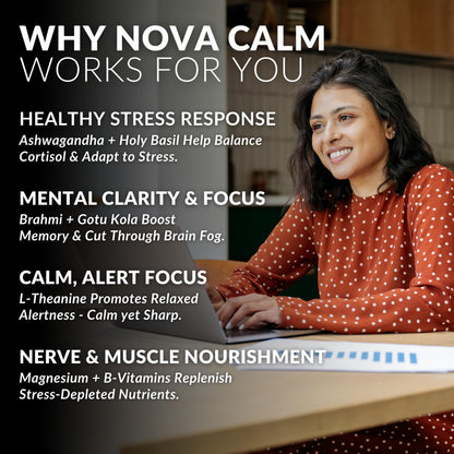 NovaPoint Magnesium Bisglycinate (Chelated) & Ashwagandha Root (5% Withanolides for Max Results) | Advanced & Potent 10-in-1 Formula for Stress Relief & Muscle Recovery | 60 Veg Tablets