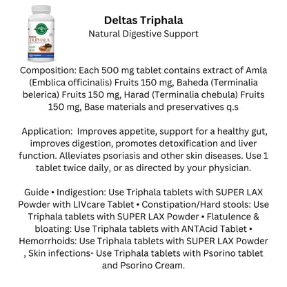 Deltas Triphala Herbal Supplement: Digestive Wellness & Holistic Health