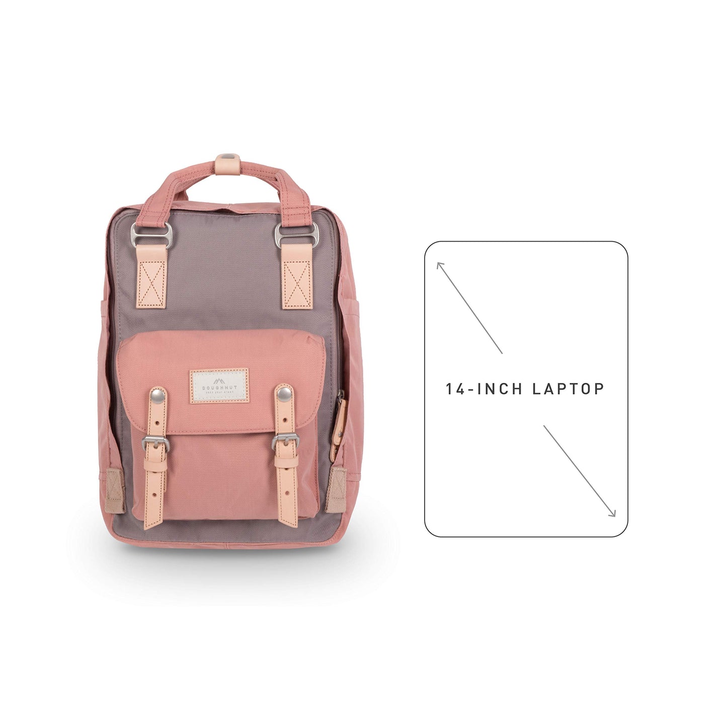 Doughnut Macaroon Classic 16L Backpack, Lightweight Water-Resistant Daypack with 14" Laptop Compartment, Unisex Casual Travel & School Bag
