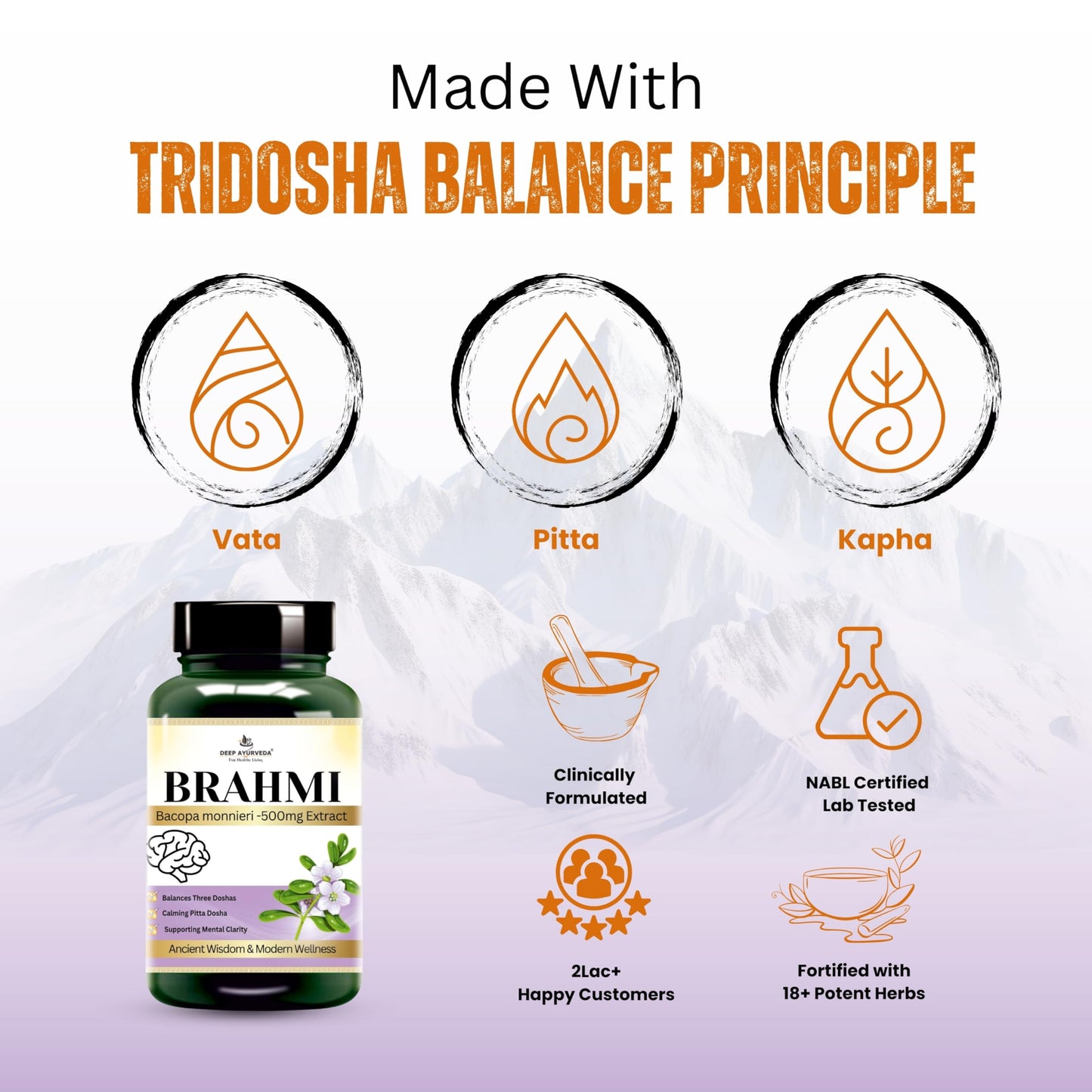 Deep Ayurveda Brahmi Vegan Capsules