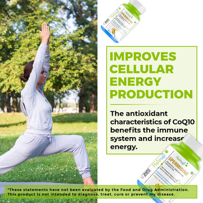 Haleup 99% Spermidine Trihydrochloride with Resveratrol| For Healthy Ageing | Autophagy| Cell Renewal | Immunity| Skin and Hair | Cognitive Support (1 pack X 60s count)