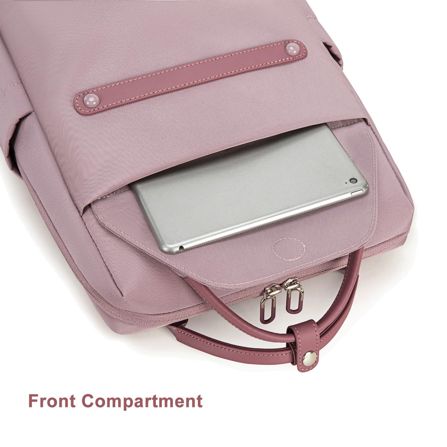 Chantria Casual Backpack for Women Stylish 13L Small Backpack fit 14 inch Laptop Compact Daypack Polyester Multi-pockets for Office Casual and Shopping